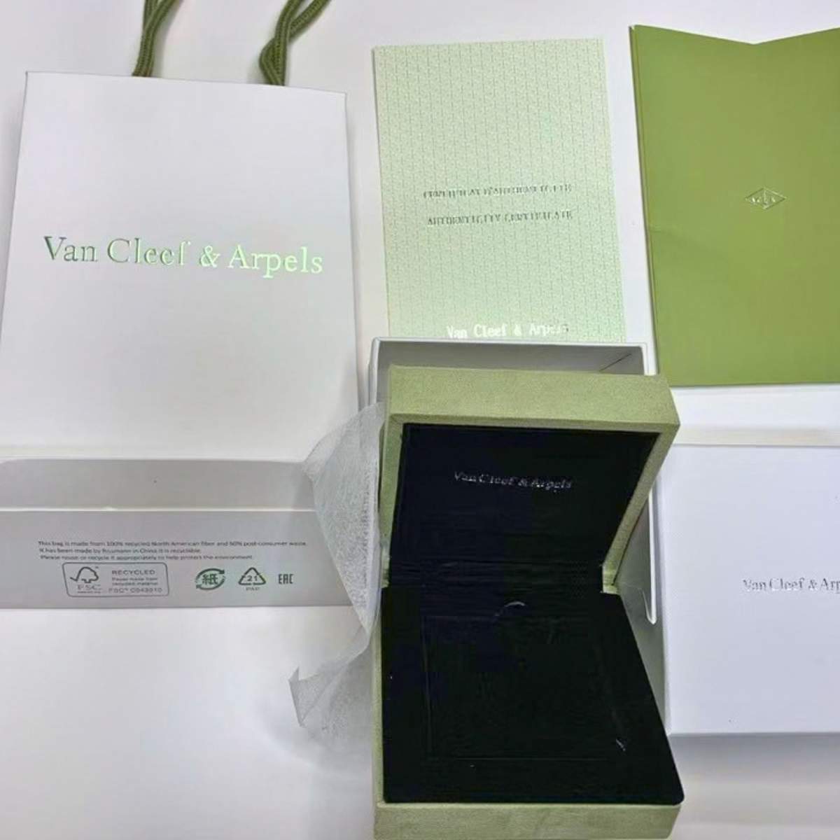 Van Cleef & Arpels VCA Necklace Presentation Box | Empty Jewelry Travel Case