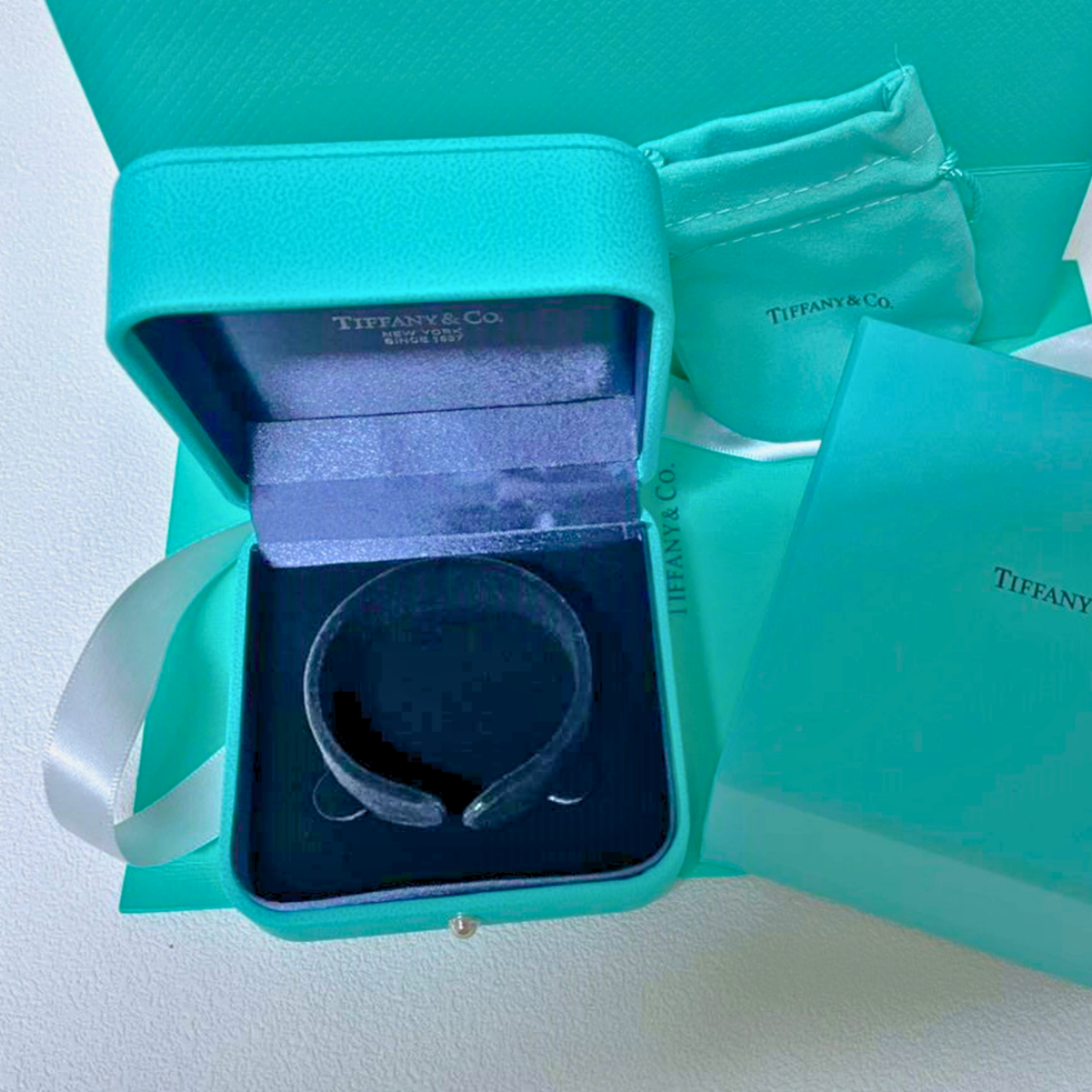 Tiffany & Co. Bangle Bracelet Empty Box Set | Authentic Jewelry Presentation Case