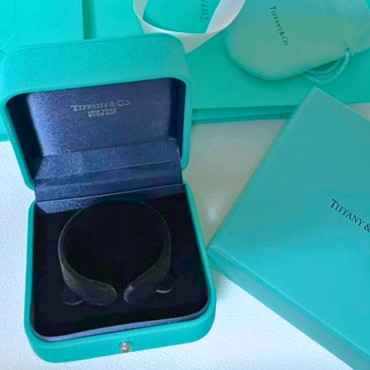 Tiffany & Co. Bangle Bracelet Empty Box Set | Authentic Jewelry Presentation Case