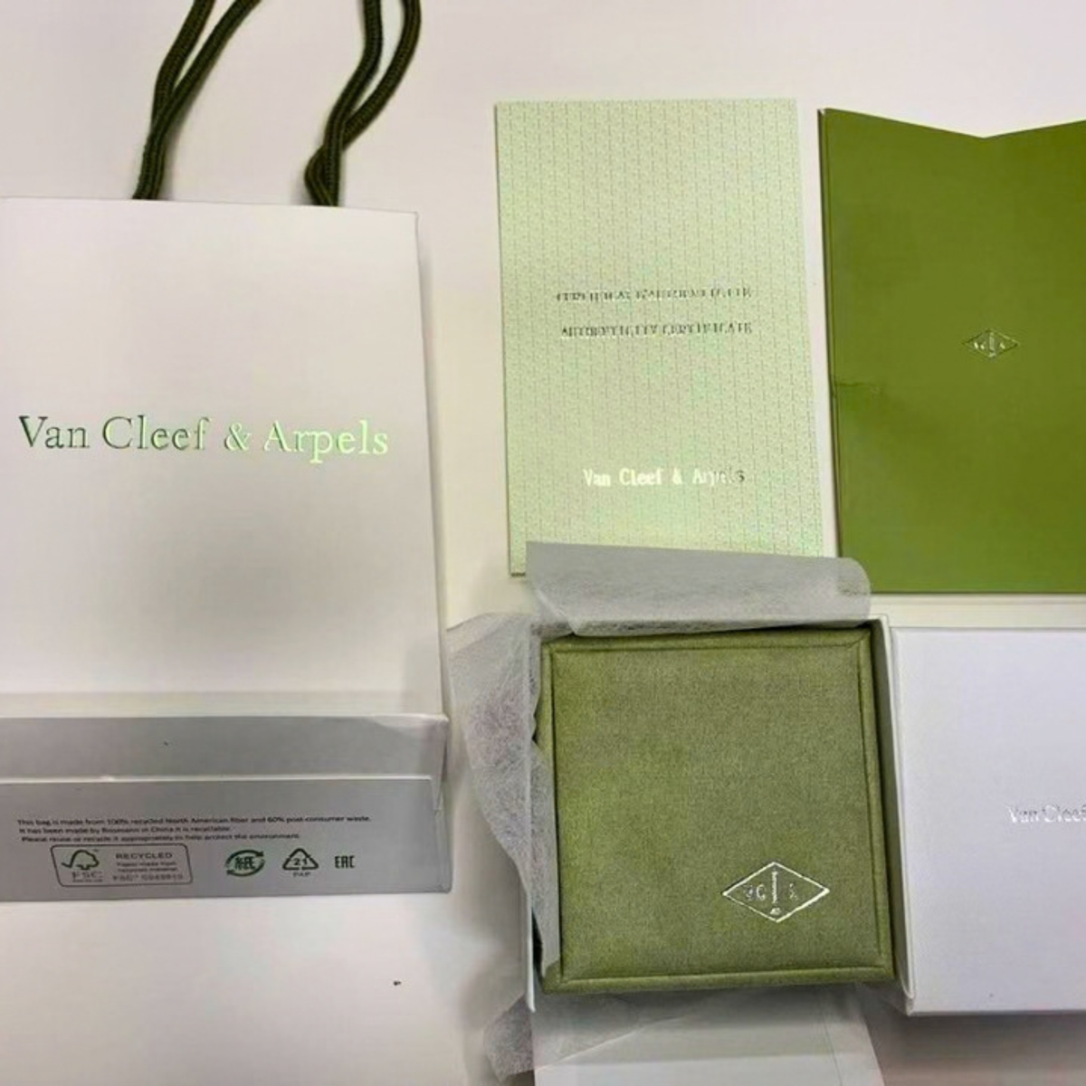Van Cleef & Arpels VCA Necklace Presentation Box | Empty Jewelry Travel Case