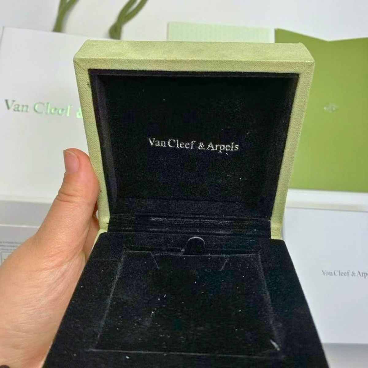 Van Cleef & Arpels VCA Necklace Presentation Box | Empty Jewelry Travel Case